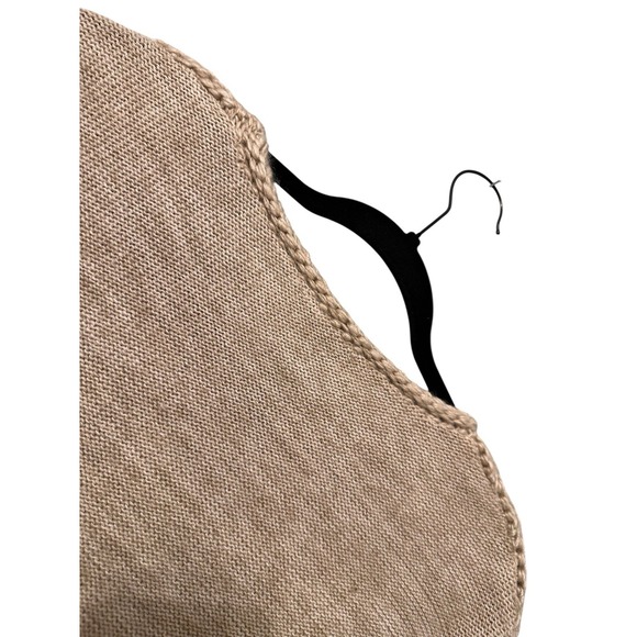 MAUDE VIVANTE Alpaca Blend Beige Chunky Knit with Gold Star Sweater Size L - Picture 4 of 6